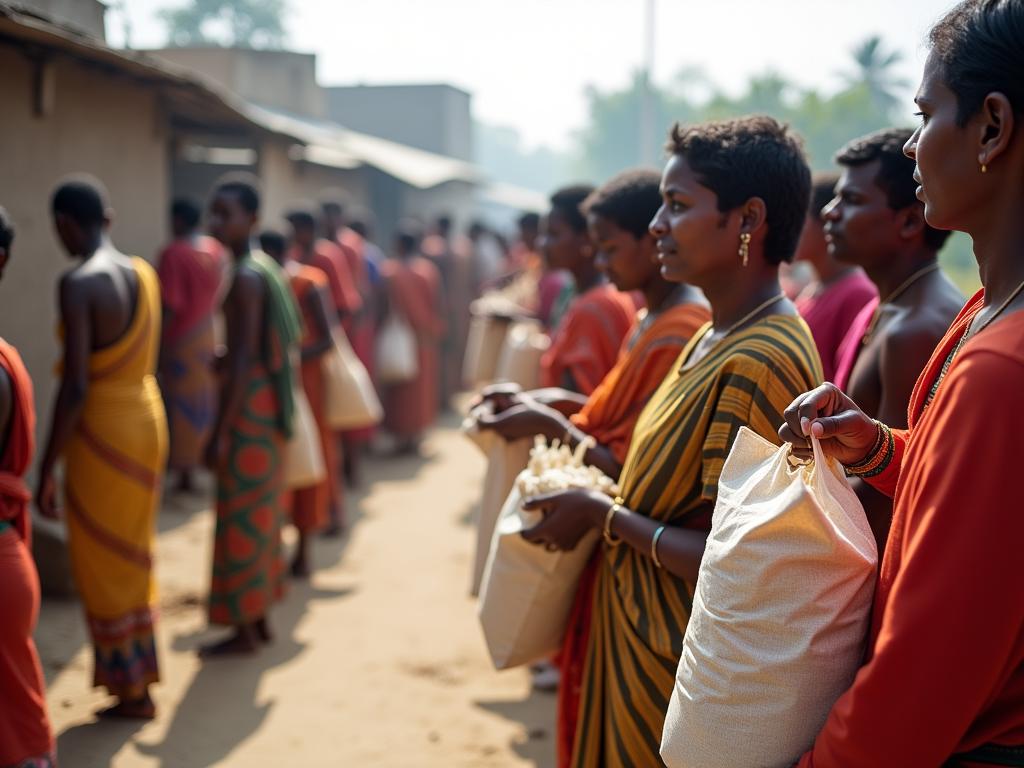 Fair-skinned_poor_Indian_villagers_standing_in_lin